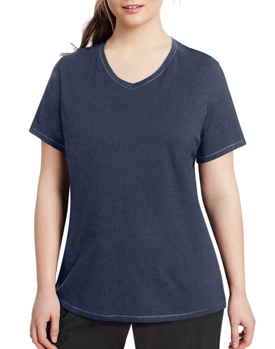 Champion Women`s Vapor Plus Jersey V-Neck Tee