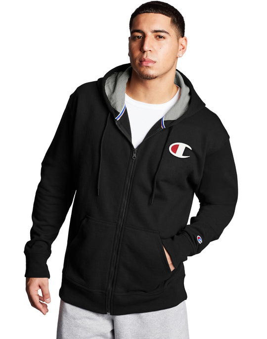 Champion Mens Powerblend Fleece Zip Hoodie