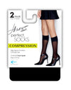 Hanes Womens Perfect Geo Compression Socks 2-Pack