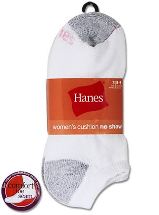 Hanes Women's Athletic No-Show Socks 3 Pairs
