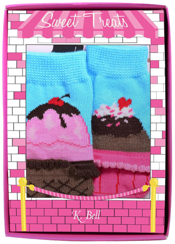 K. Bell Baby`s Sweet Treats 2 Pair Pack Socks