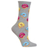 Hot Sox Womens Donut Crew Socks