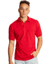 Hanes Mens CottonBlend® EcoSmart® Jersey Polo With Pocket 2-Pack