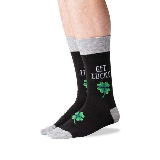 Hot Sox Mens Get Lucky Crew Socks