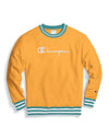 Champion Life Mens Reverse Weave Yarn Dye Rib Trim Crew