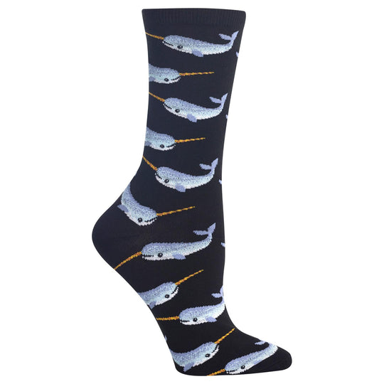 Hot Sox Womens Narwhal Crew Socks
