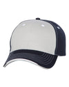 Sportsman Tri-Color Cap, One Size, White/Black