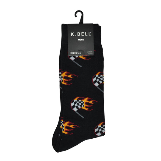 K. Bell Men`s Graphic Crew Socks