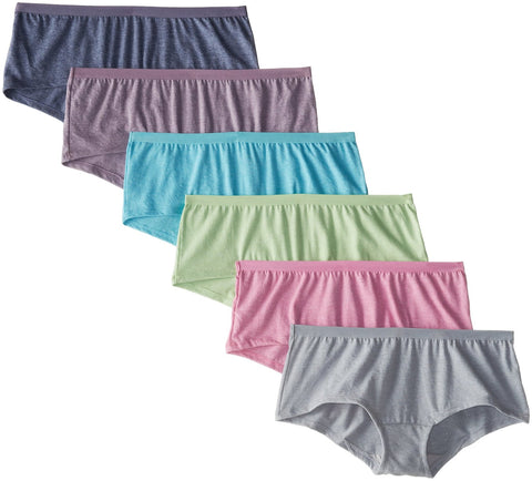 Fruit Of The Loom Womens Assorted Beyondsoft Boy Short - 6 Pack