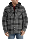 Dickies Mens Relaxed Fit Icon Hooded Quilted Shirt Jacket