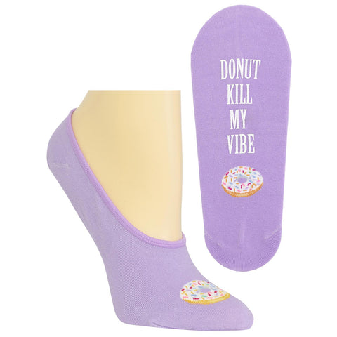 Hot Sox Womens Donut Kill My Vibe Liner Socks