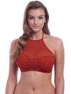 Freya Womens Sundance Underwire Padded Hi-Neck Swim Crop Top