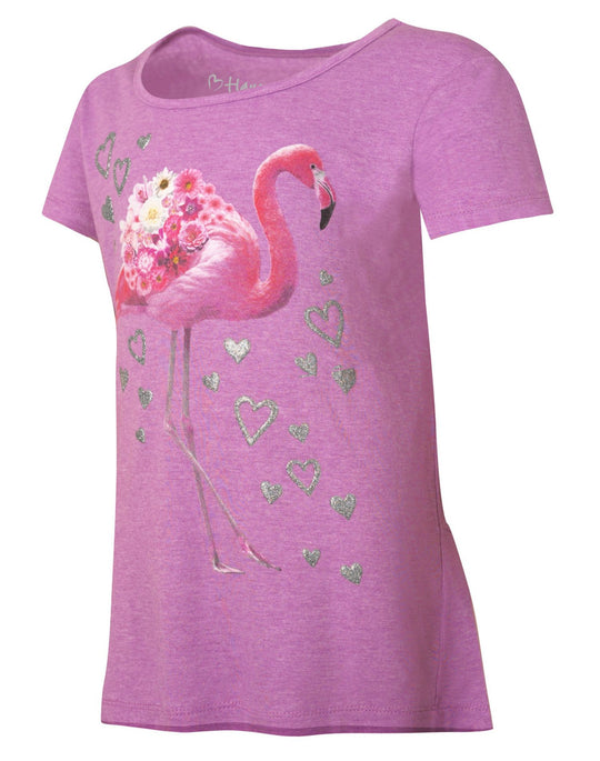 Hanes Girls` Graphic Peplum Short Sleeve T-Shirt