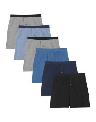 Hanes Mens ComfortSoft Knit Boxers 6-Pack