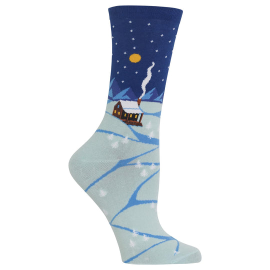 Hot Sox Womens Cabin Scene Crew Socks