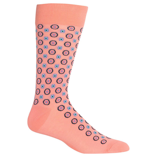 Hot Sox Mens Mixed Circle Crew Socks
