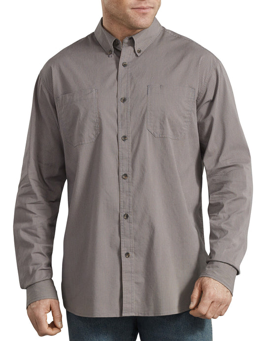 Dickies Mens FLEX Relaxed Fit Long Sleeve Plaid Shirt