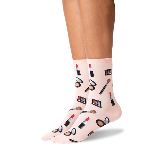 Hot Sox Womens Makeup Crew Socks