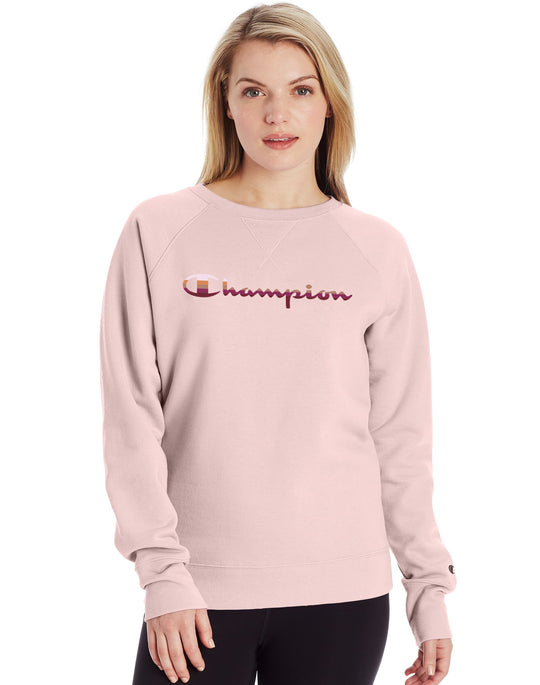 Champion Womens Powerblend Fleece Boyfriend Crew