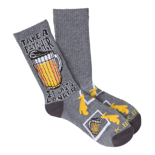 K. Bell Mens Take A Pitcher Crew Socks