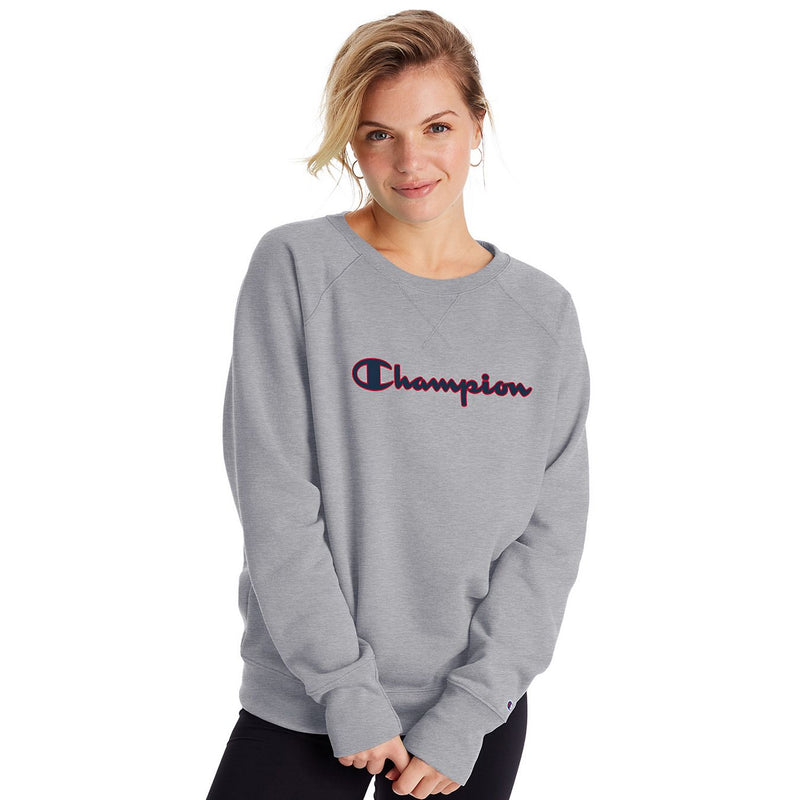 Champion Womens Powerblend Fleece Boyfriend Crew