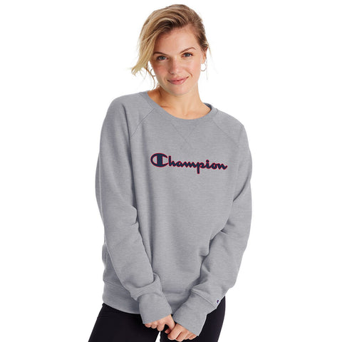 Champion Womens Powerblend Fleece Boyfriend Crew
