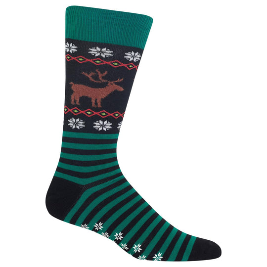 Hot Sox Mens Reindeer Non Skid Socks