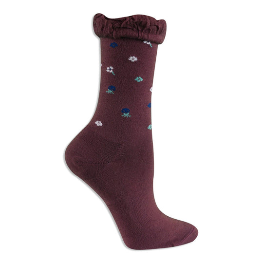 Dr. Scholls Womens Original Collection Casual Floral Crew Socks