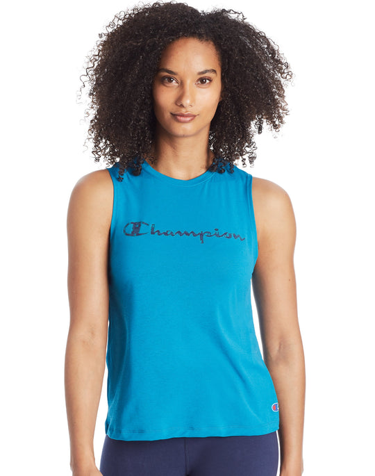 Champion Womens Sport Muscle Tank, L, Hush Pink