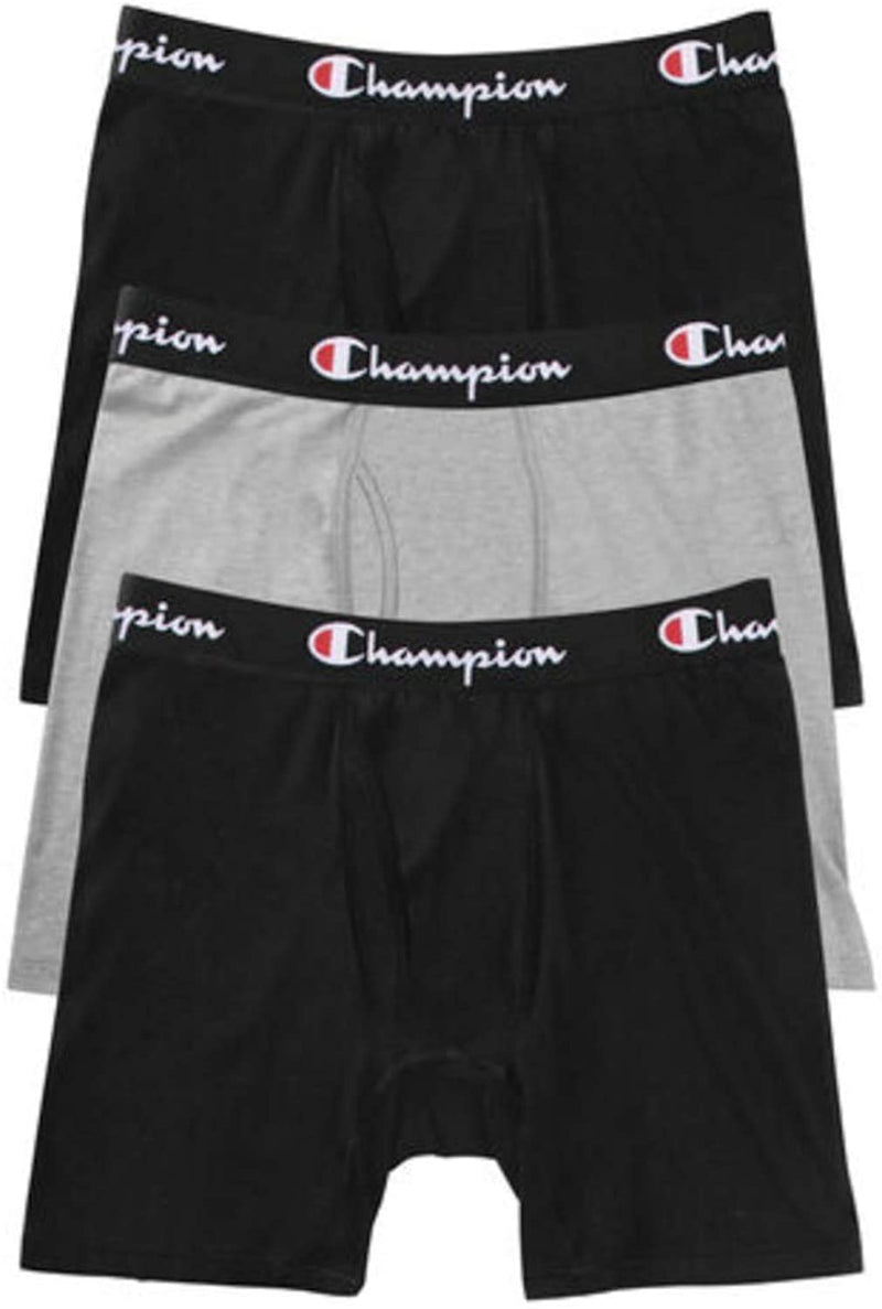 Champion Mens Everyday Comfort Cotton Stretch Boxer Briefs 3-Pack