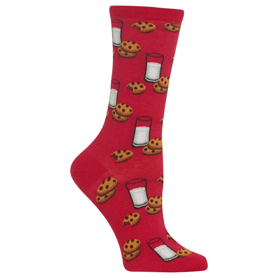 Hot Sox Womens Milk and Cookies Crew Socks