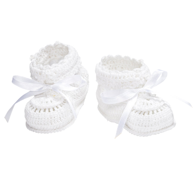 Elegant Baby Unisex Crocheted Baby Booties