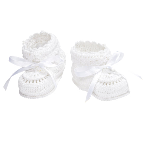 Elegant Baby Unisex Crocheted Baby Booties