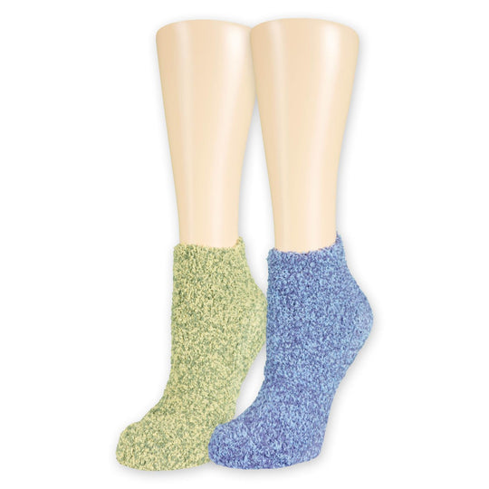 Dr. Scholls Womens American Lifestyle Collection Fuzzy Spa Low Cut Socks 2 Pair