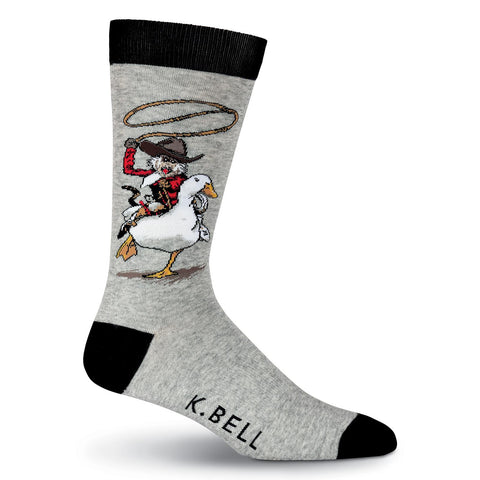 K. Bell Mens Rodeo Monkey Crew Socks