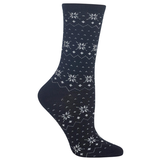 Hot Sox Womens Fair Isle Crew Socks
