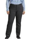 Dickies Womens Plus Size Perfect Shape Straight Leg Twill Pants