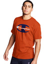Champion Mens Classic Short-Sleeve Jersey Tee, L, Spicy Orange