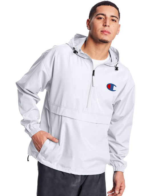 Champion Mens Stadium Packable Jacket, L, Black