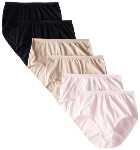 Fruit of the Loom Women`s 6pk Cotton Body Tone Briefs