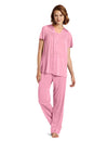 Vanity Fair Colortura Sleepwear Women`s Short-Sleeve Pajama Set