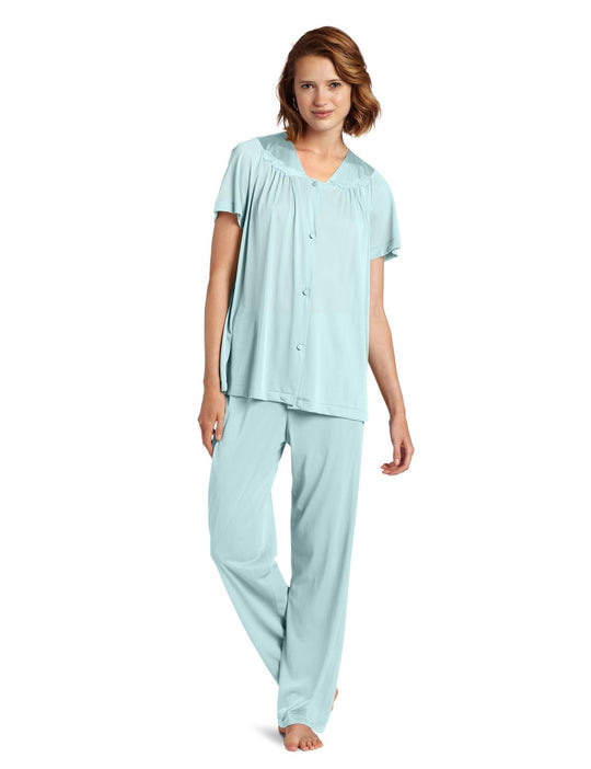 Vanity Fair Colortura Sleepwear Women`s Short-Sleeve Pajama Set