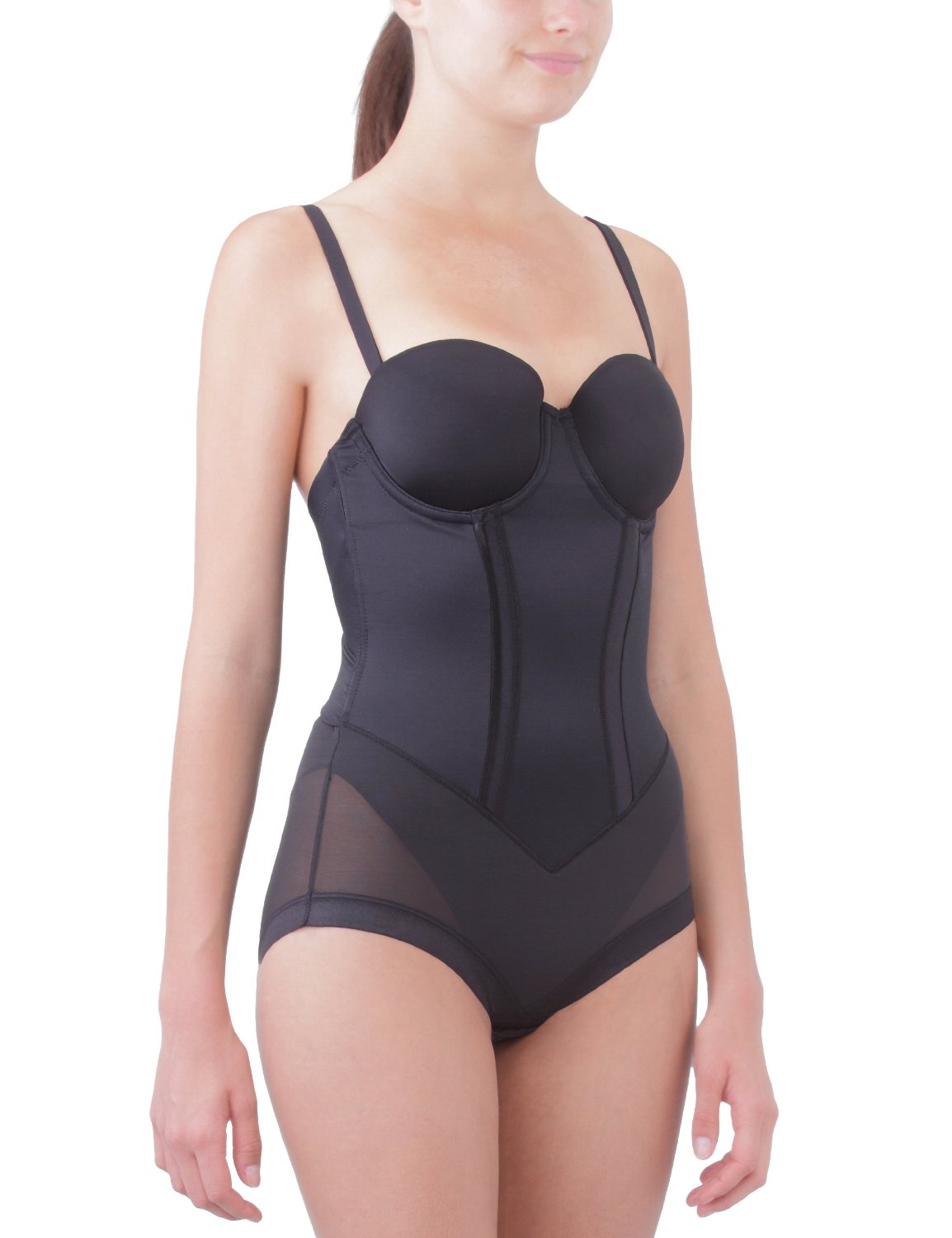 1256M - Flexees Women`s Easy-Up Strapless Body Briefer