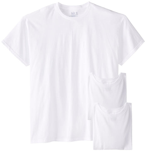 Fruit of the Loom Men`s 3pk Big Man White Crew