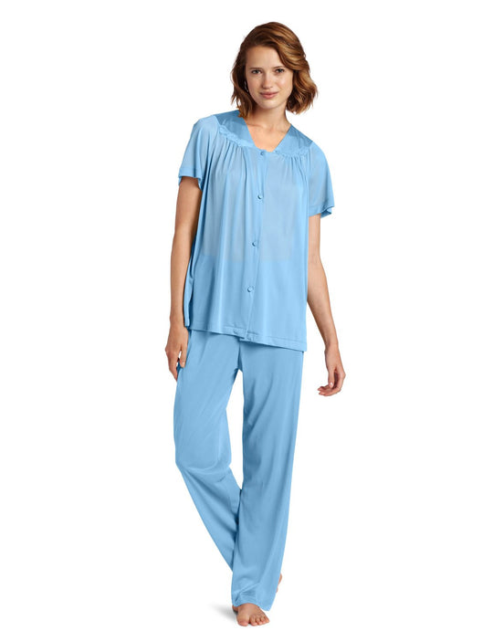 Vanity Fair Colortura Sleepwear Women`s Short-Sleeve Pajama Set