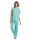 Vanity Fair Colortura Sleepwear Women`s Short-Sleeve Pajama Set