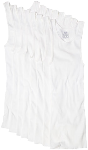 Fruit of the Loom Men`s Super Value 8-Pack White A-Shirts