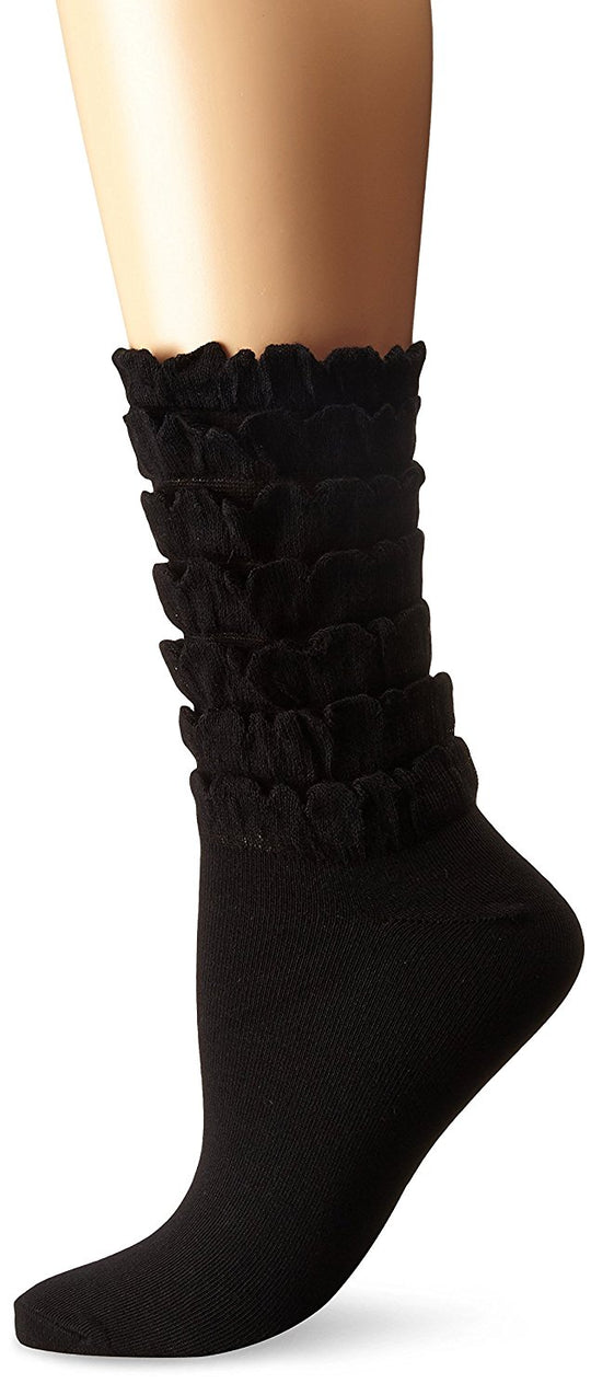 K. Bell Womens Mini Ruffles Crew Socks
