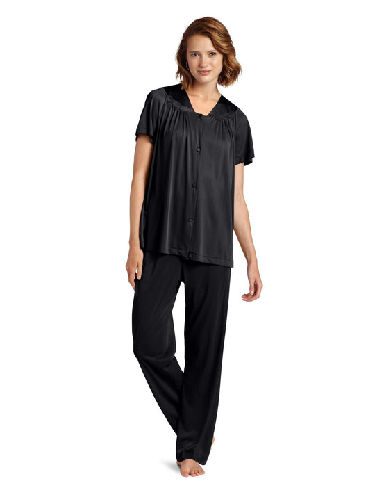 Vanity Fair Colortura Sleepwear Women`s Short-Sleeve Pajama Set
