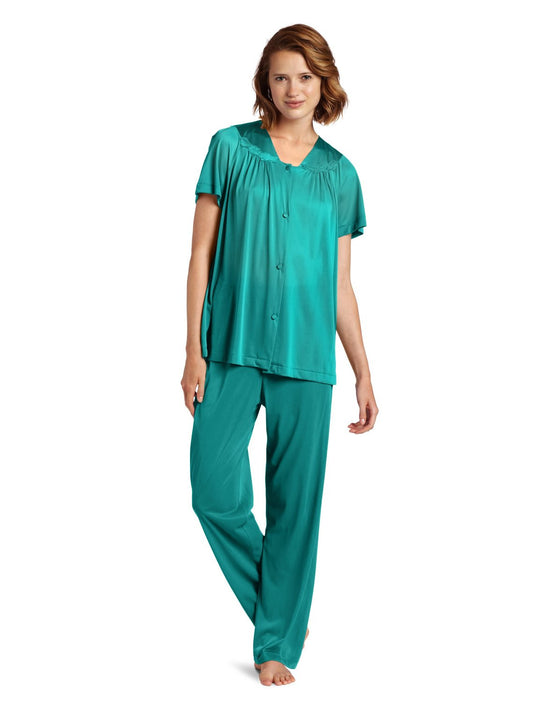 Vanity Fair Colortura Sleepwear Women`s Short-Sleeve Pajama Set